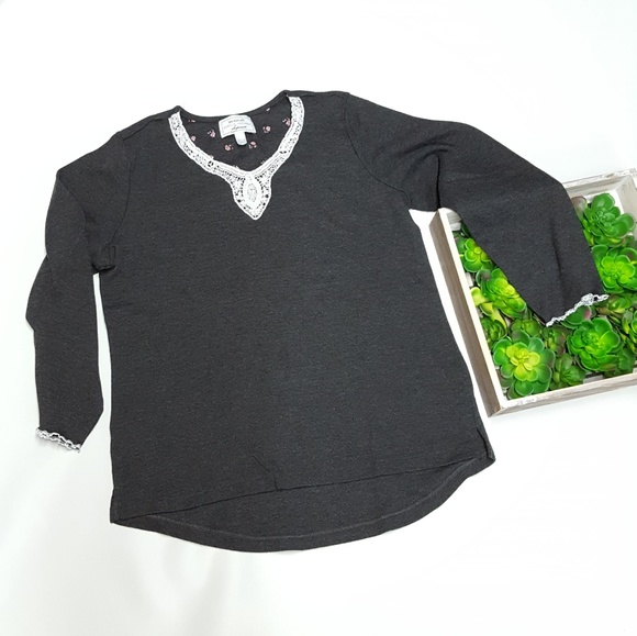 Tops - Heavenly Soft Sleepwear Gray PJ Top -T2